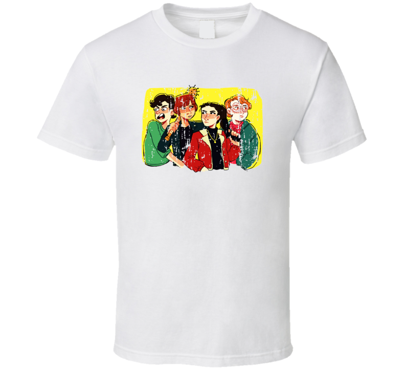 Stranger Things Tv Series Cartoon Characters X-mas Worn Look T Shirt Stranger Things Tv Series Cartoon Characters X-mas Worn Look T Shirt