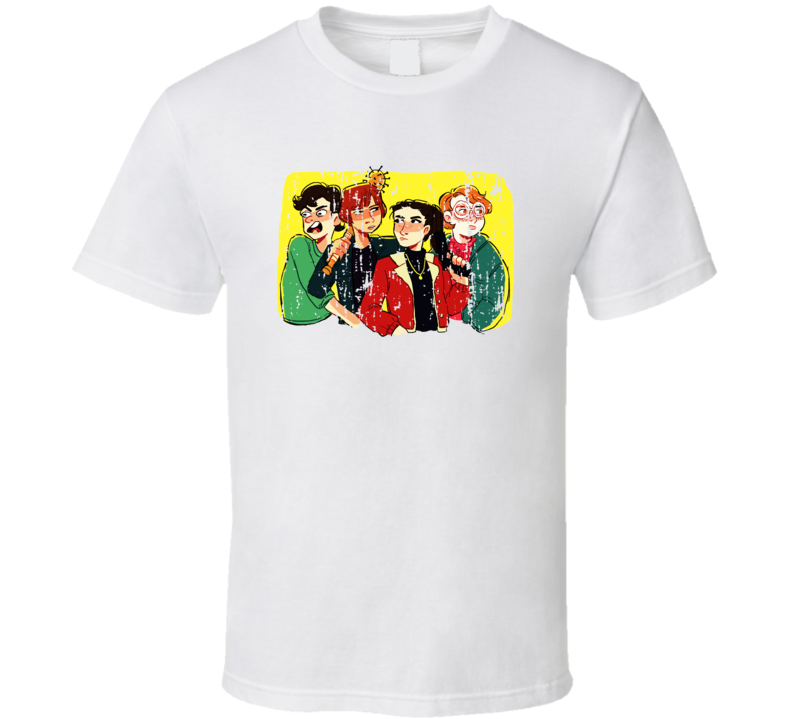 Stranger Things Tv Series Cartoon Characters X-mas Worn Look T Shirt