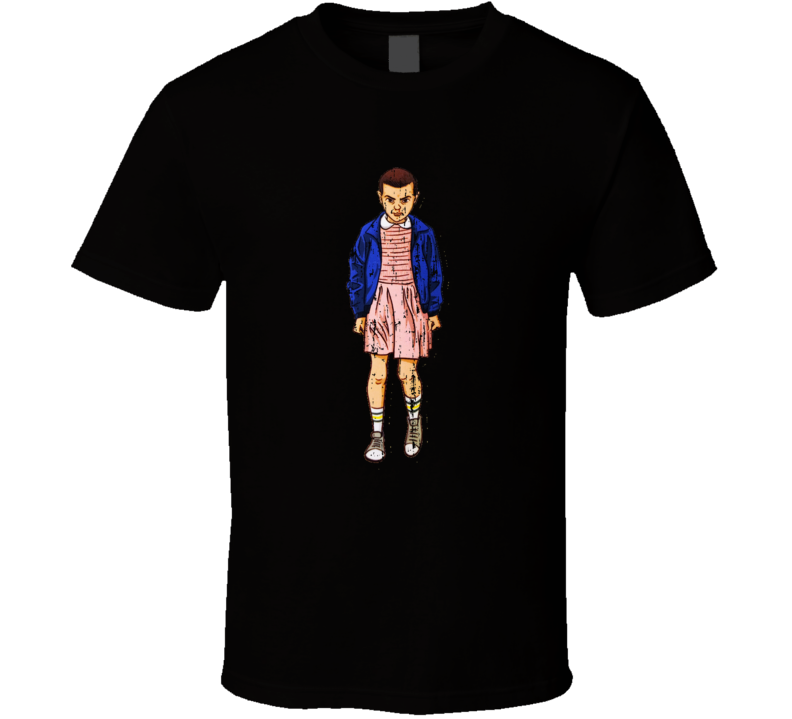 Stranger Things Tv Show Eleven Character Trending Worn Look T Shirt Stranger Things Tv Show Eleven Character Trending Worn Look T Shirt