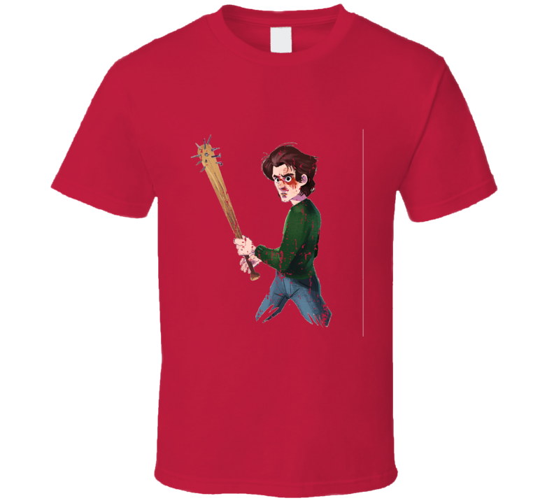 Stranger Things Tv Show Steve Character X-mas Gift Worn Look T Shirt Stranger Things Tv Show Steve Character X-mas Gift Worn Look T Shirt