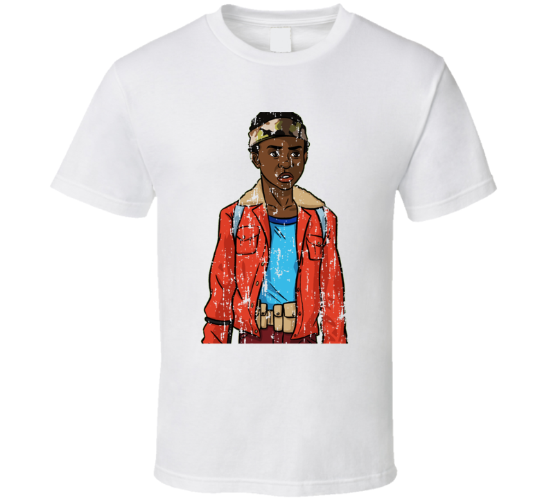 Stranger Things Tv Show Lucas Character Trending Worn Look T Shirt Stranger Things Tv Show Lucas Character Trending Worn Look T Shirt