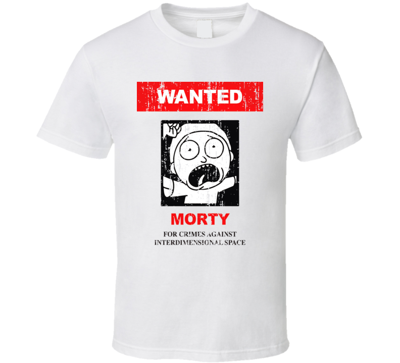 Wanted Morty And Rick Trending Cool Cartoon Worn Look T Shirt