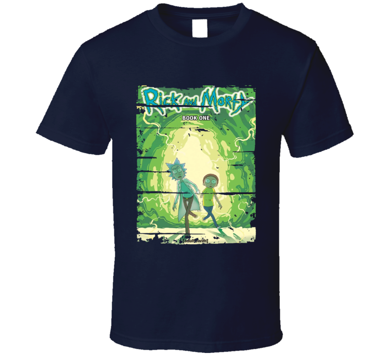 Rick And Morty Book 1 Cool Worn Look Cartoon T Shirt Rick And Morty Book 1 Cool Worn Look Cartoon T Shirt