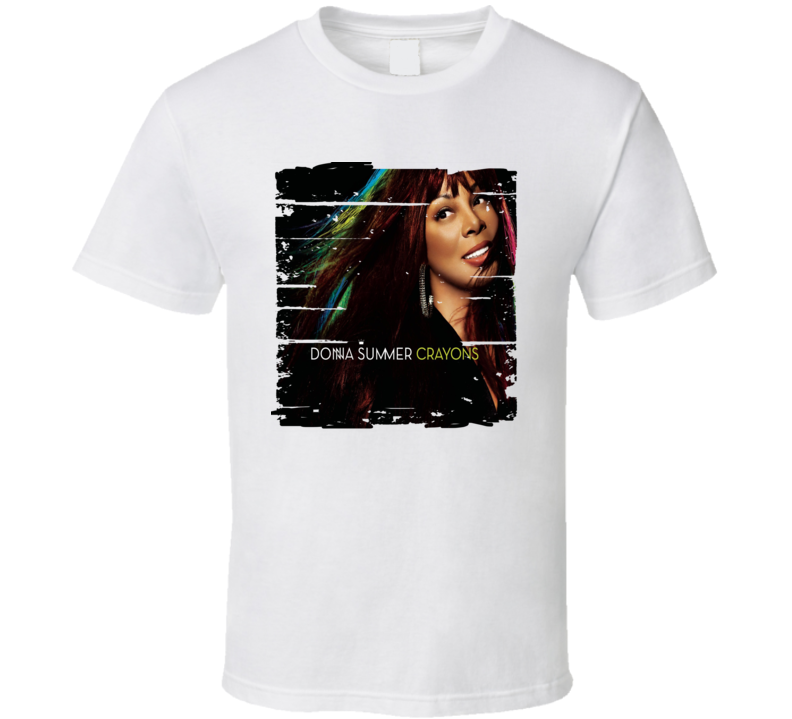 Donna Summer Crayons Worn Look Vintage Music T Shirt Donna Summer Crayons Worn Look Vintage Music T Shirt