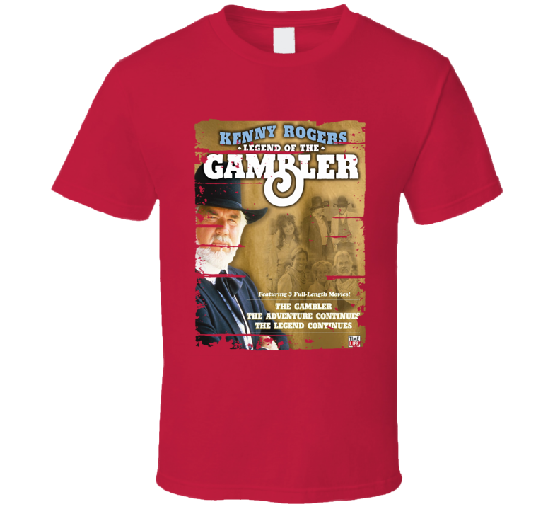 Kenny Rogers The Gambler Worn Look Cool Music T Shirt