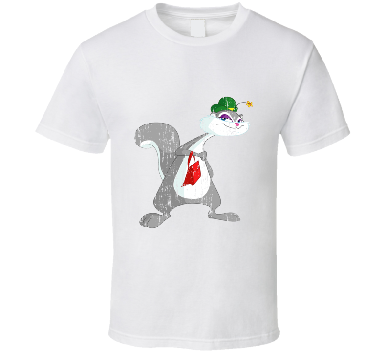 Slappy Squirrel Animaniacs Funny Cartoon Character Worn Look T Shirt