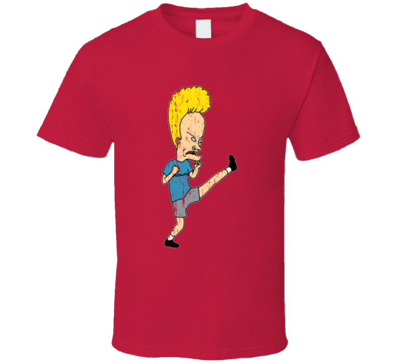 Beavis And Butt-head Funny Cartoon Character Worn Look T Shirt Beavis And Butt-head Funny Cartoon Character Worn Look T Shirt