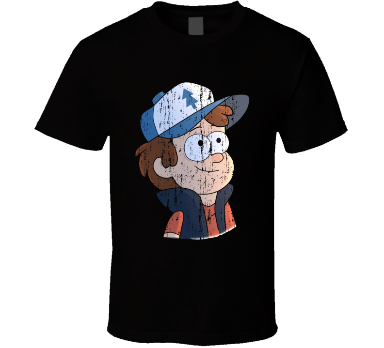 Dipper Pines Rick And Morty Cartoon Character Worn Look T Shirt Dipper Pines Rick And Morty Cartoon Character Worn Look T Shirt