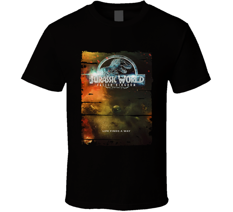 Jurassic World Fallen Kingdom 2018 Movie Poster T Shirt Jurassic World Fallen Kingdom 2018 Movie Poster T Shirt