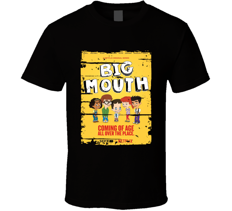 Big Mouth Worn Look Tv Show Cool Series T Shirt Big Mouth Worn Look Tv Show Cool Series T Shirt