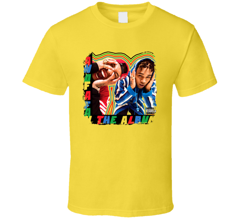 Chris Brown And Tyga Fan Of A Fan Worn Look Album Cover T Shirt Chris Brown And Tyga Fan Of A Fan Worn Look Album Cover T Shirt