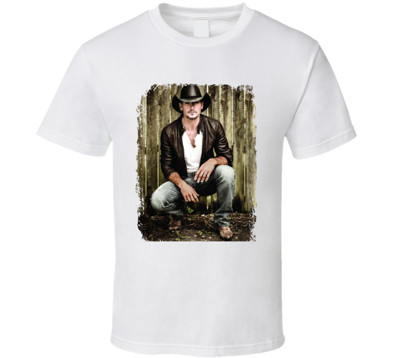 Tim Mcgraw Sundown Heaven Town Worn Look Album Cover T Shirt