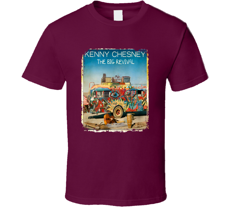 Kenny Chesney The Big Revival Worn Look Album Cover T Shirt Kenny Chesney The Big Revival Worn Look Album Cover T Shirt