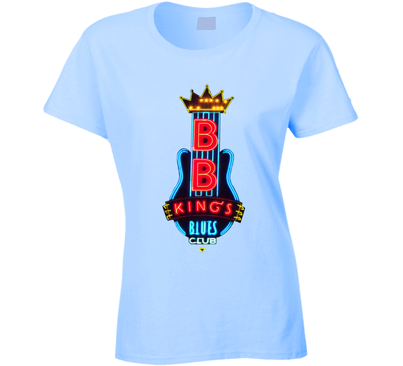 B.B. King's Blues Club Memphis Neon Sign Ladies T Shirt B.B. King's Blues Club Memphis Neon Sign Ladies T Shirt