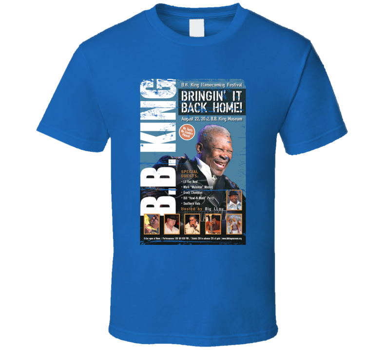 Annual B.B. King Homecoming Festival Mississippi Aged Look T Shirt