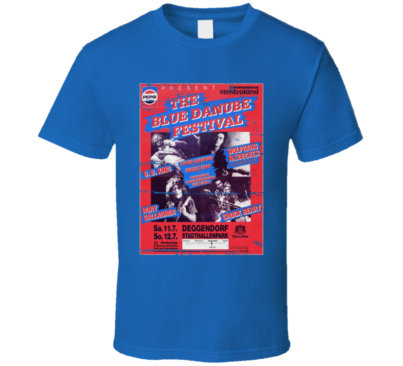 B.B. King Gallagher Berry 1992 Concert Poster Aged Look T Shirt B.B. King Gallagher Berry 1992 Concert Poster Aged Look T Shirt
