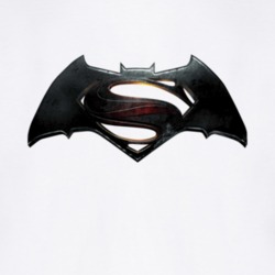 Batman V Superman Dawn of Justice Embossed Metal Movie Logo T Shirt 10190465