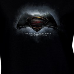 Batman V Superman Dawn of Justice Movie Logo Poster Ladies T Shirt 10199790