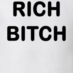 Rich Bitch Funny T Shirt Worn on the Simpsons TV Show Character Bart 17578881