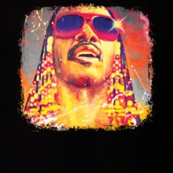 Stevie Wonder Soul Musician Tribute Poster Worn Look Music T Shirt 24592929
