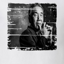 Haruki Murakami Author Tribute Poster Worn Look Cool Writers T Shirt 24761269