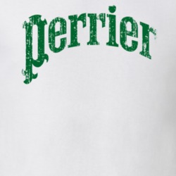 Perrier Water Natural Mineral Drink Worn Look Cool Beverage T Shirt 25226528