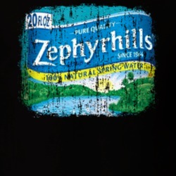 Zephyrhills Water Mineral Drink Worn Look Cool Beverage T Shirt 25238853