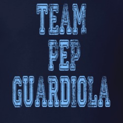 Team Pep Guardiola Manchester City Football Worn Look Sports T Shirt 25326353