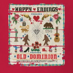 Old Dominion Happy Endings Album Worn Look Music T Shirt 32958659