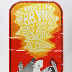 B.B. King Grape Miller 1967 Fillmore Concert Poster Aged Look T Shirt 9711406