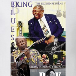 B.B. King Legend Returns Chicago Cross Roads Poster Aged Look T Shirt 9711998