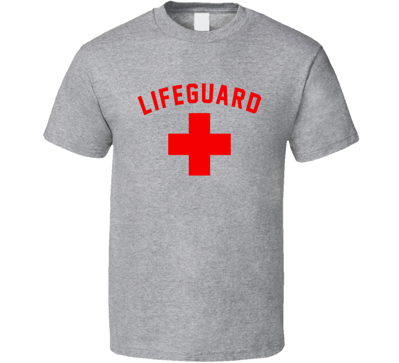 Lifeguard Red & White Certified Swimming Pool T Shirt