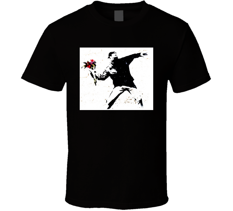 Banksy Graffiti Flower Thrower T Shirt Banksy Graffiti Flower Thrower T Shirt