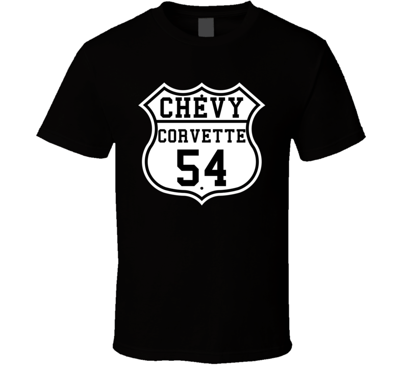 Highway Route 1954 Chevrolet Corvette Classic Car T Shirt