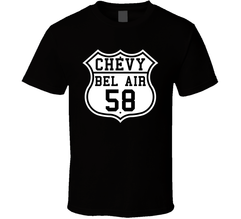 Highway Route 1958 Chevy Bel Air Classic Car T Shirt