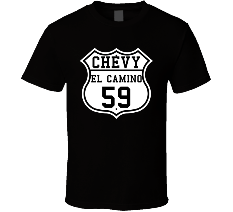 Highway Route 1959 Chevrolet El Camino Classic Car T Shirt