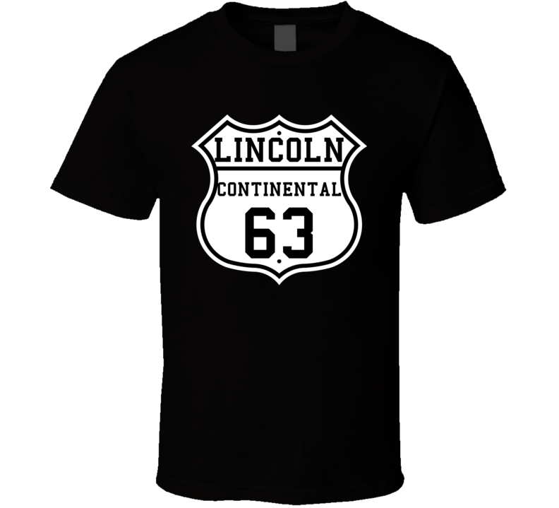 Highway Route 1963 Lincoln Continental Classic Car T Shirt