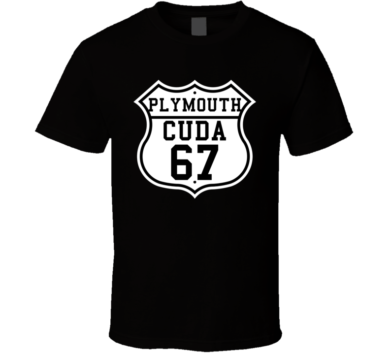 Highway Route 1967 Plymouth Barracuda Classic Car T Shirt