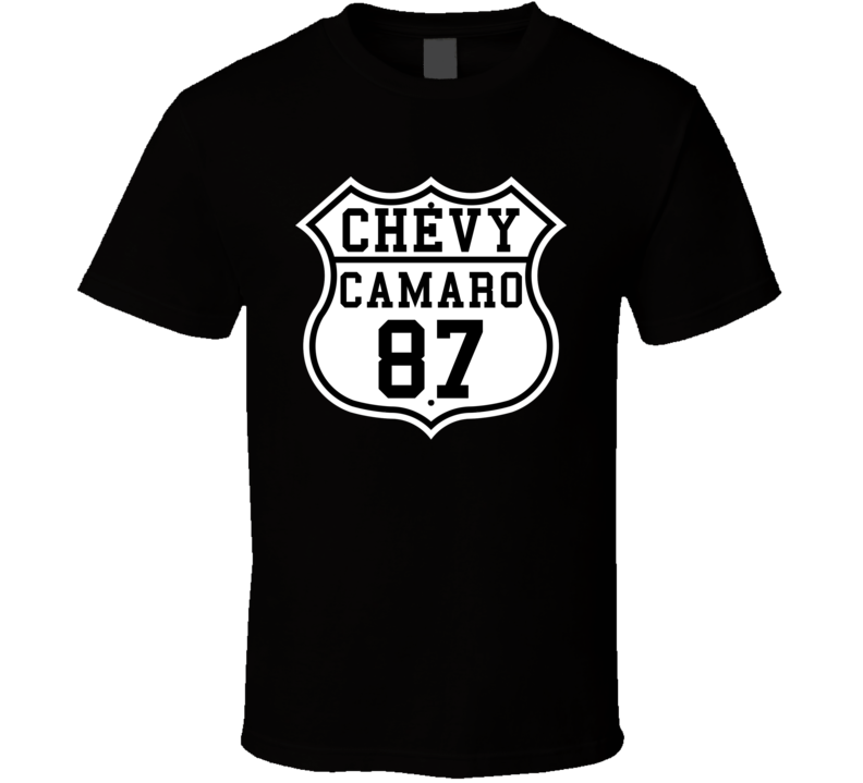 Highway Route 1987 Chevy Camaro Classic Car T Shirt