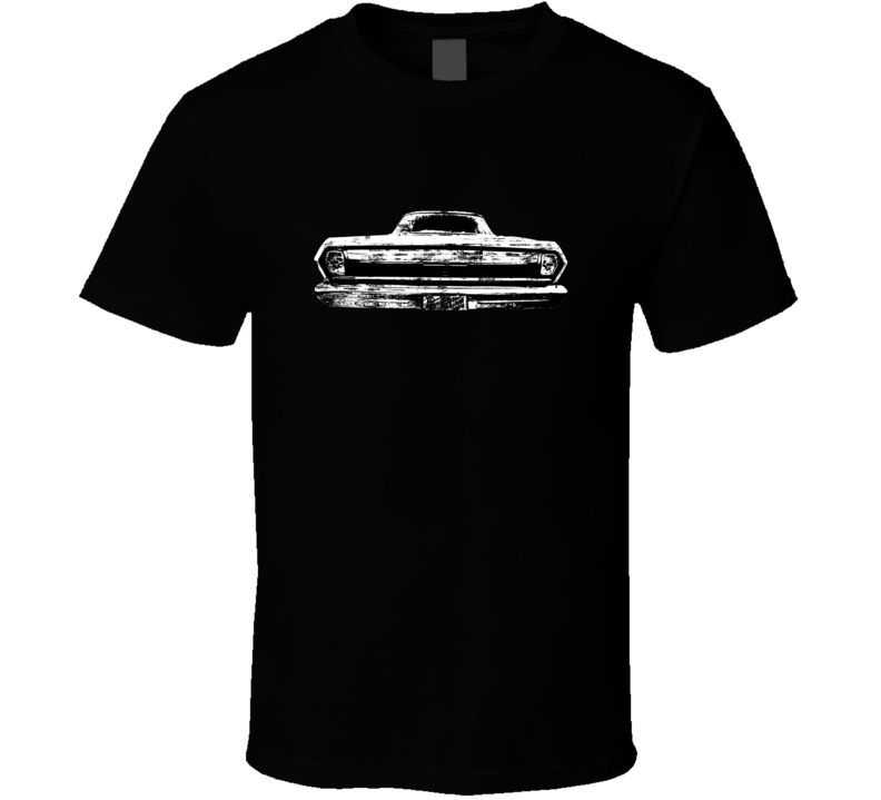 1963 Chevy Nova Rear View Distressed Black T Shirt