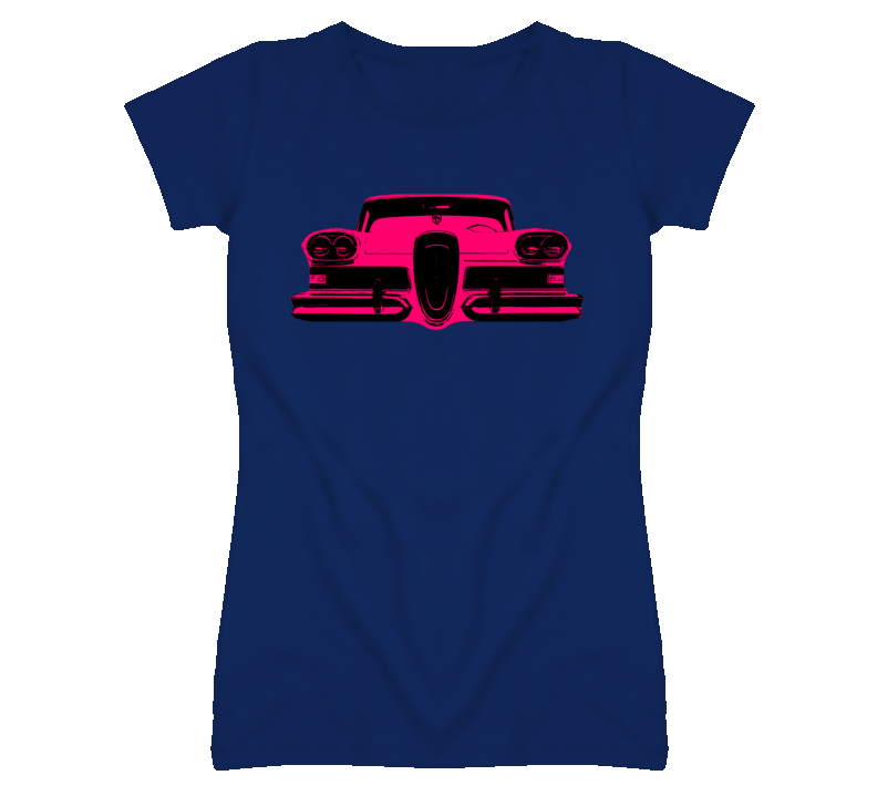 1958 Edsel Grill View Pink and Black T Shirt 1958 Edsel Grill View Pink and Black T Shirt