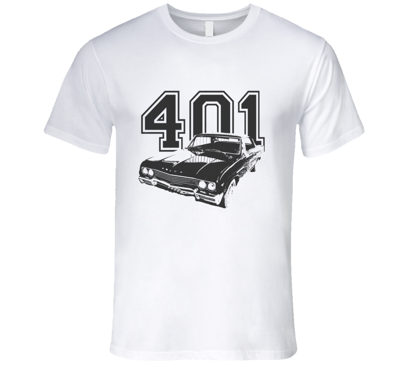 1965 Buick Skylark With Engine Size  Black Graphic Light Tee T Shirt