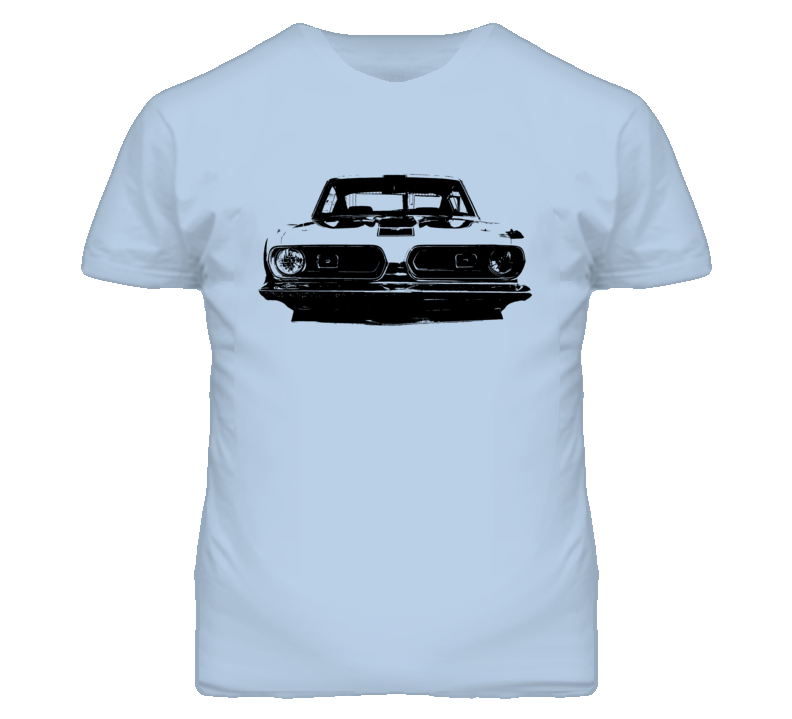 1967 Plymouth Barracuda Grill View Faded Look T Shirt