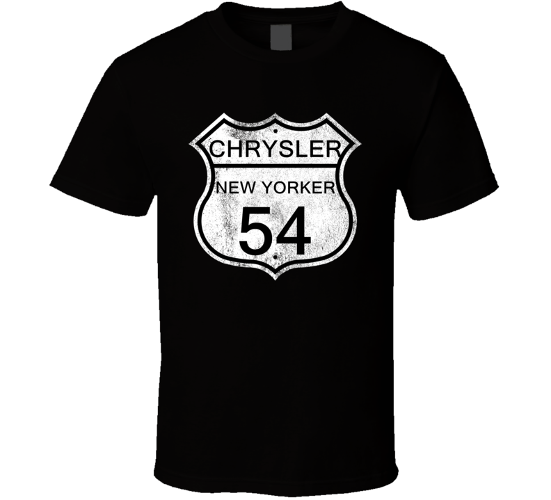 Highway Route Sign 1954 Chrysler New Yorker Distressed T Shirt