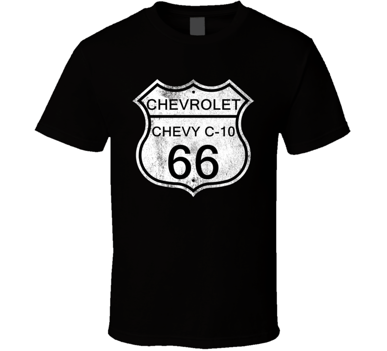 Highway Route Sign 1966 Chevy C-10 Distressed T Shirt Highway Route Sign 1966 Chevy C-10 Distressed T Shirt