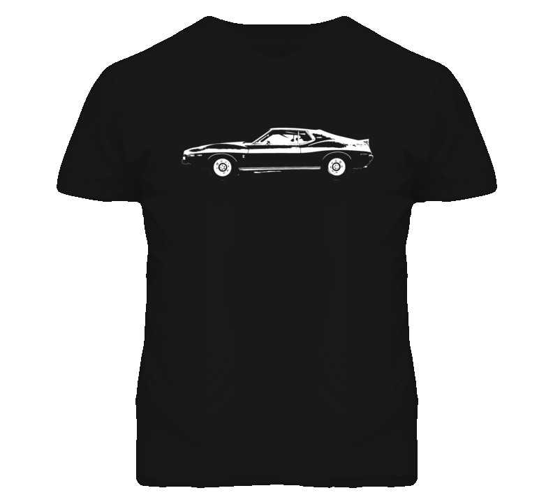 1972 AMC Javelin Side View Faded Look Dark T Shirt