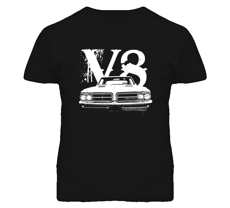 1964 Pontiac Le Mans Tempest Grill View V8 Faded Look Dark T Shirt 1964 Pontiac Le Mans Tempest Grill View V8 Faded Look Dark T Shirt