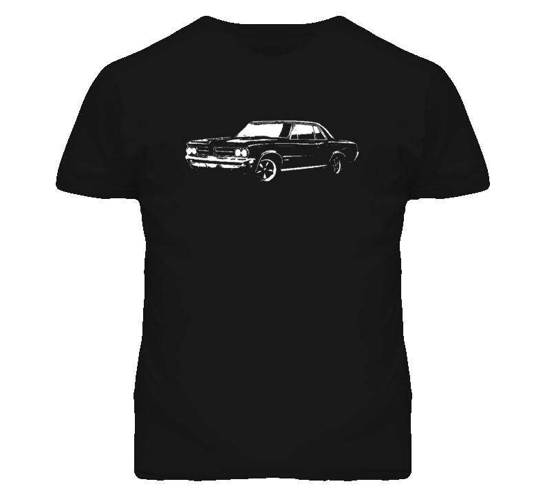 1964 Pontiac Le Mans Tempest Side View Faded Look Dark T Shirt