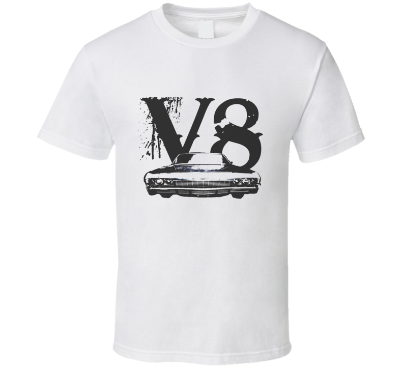 1968_CHEVY_ BISCAYNE_Grille_Black_Graphic_V8 T Shirt 1968_CHEVY_ BISCAYNE_Grille_Black_Graphic_V8 T Shirt