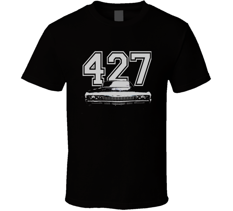 1968_CHEVY_ BISCAYNE_Grille_White_Graphic_Engine_Size T Shirt